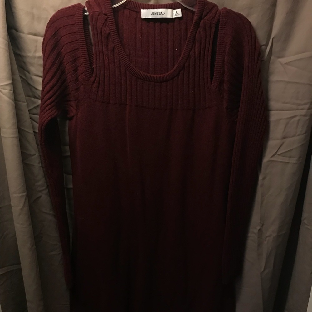 Burgundy Sweater Dress